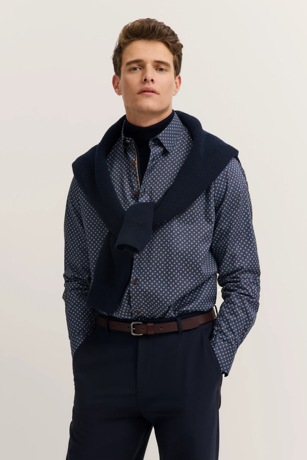 BUGATTI AOP EASY CARE L/S SHIRT 46943