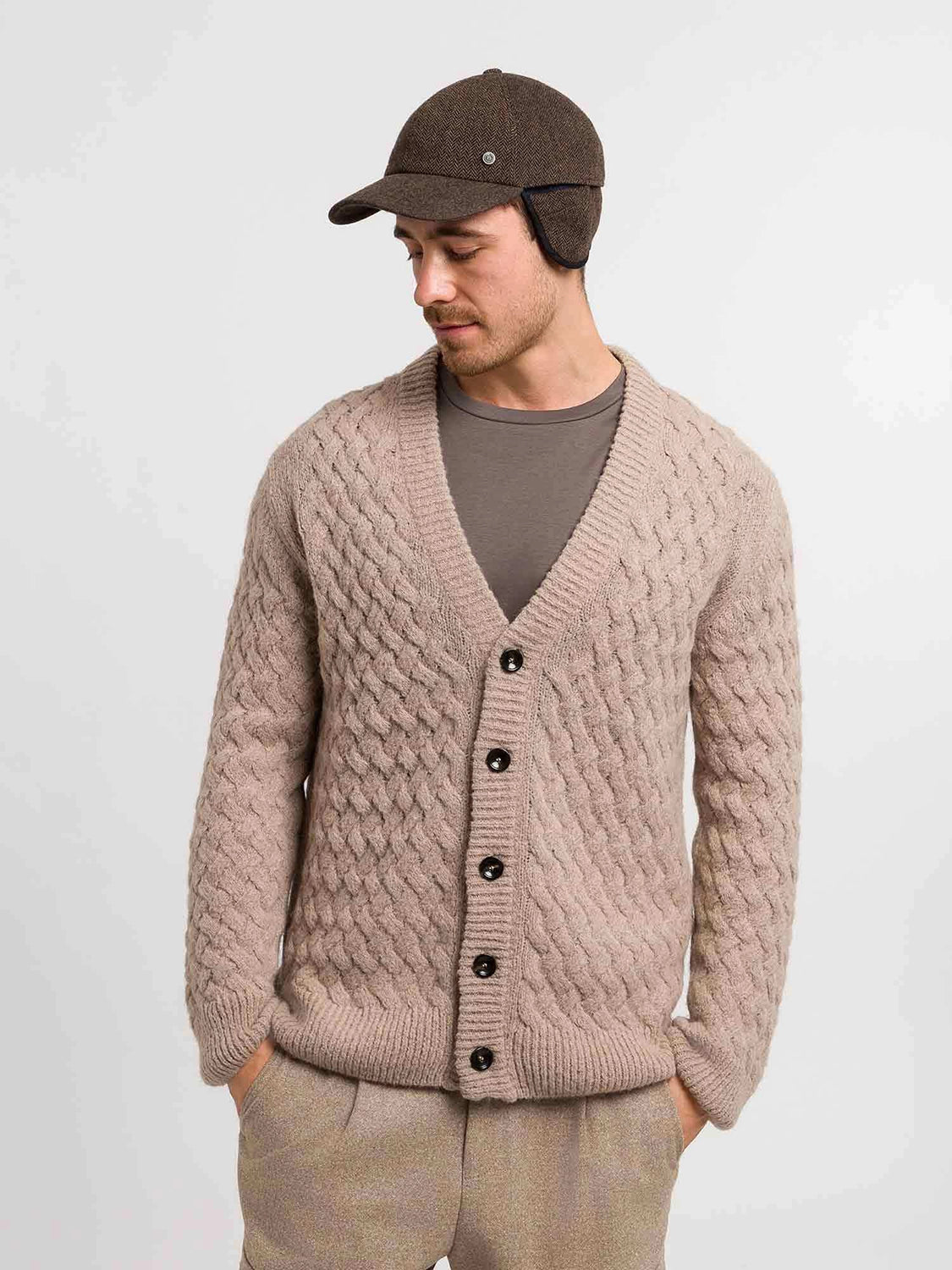 BUGATTI WOOL HERRINGBONE BASEBALL CAP 47421