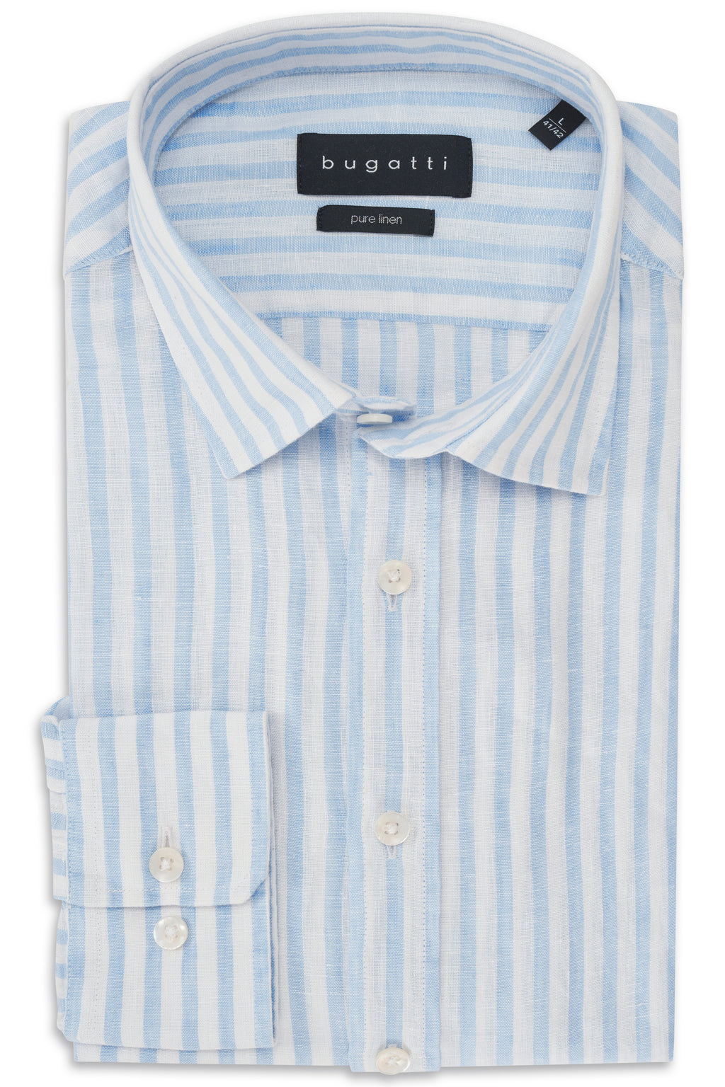 BUGATTI STRIPE LINEN L/S SHIRT 18901E