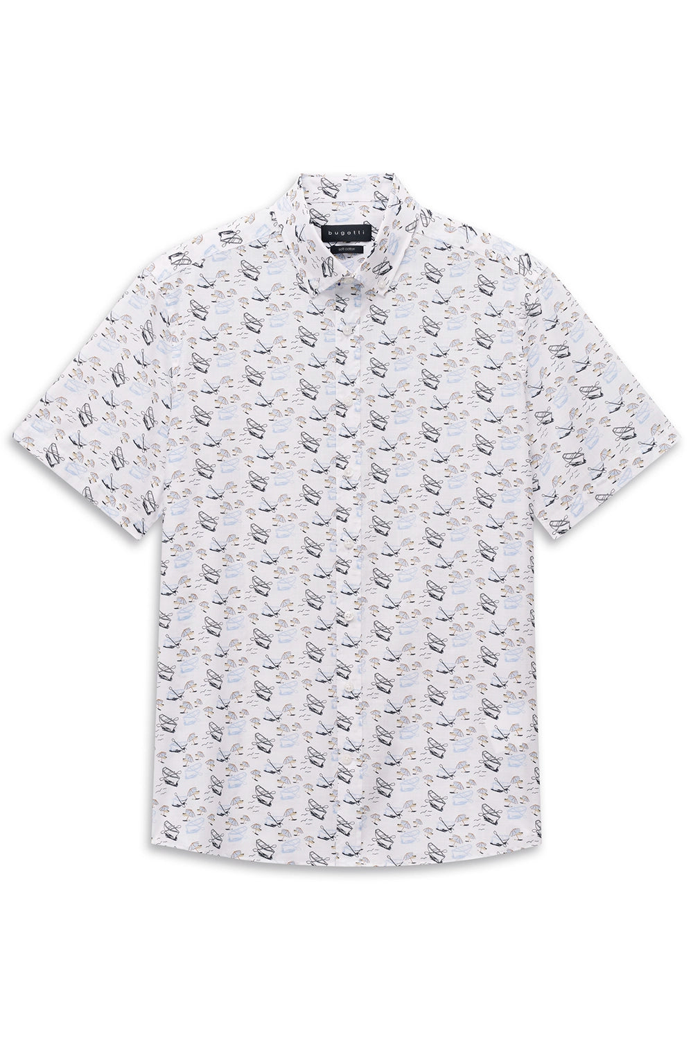 BUGATTI COTTON AOP SUMMER S/S SHIRT 18334E