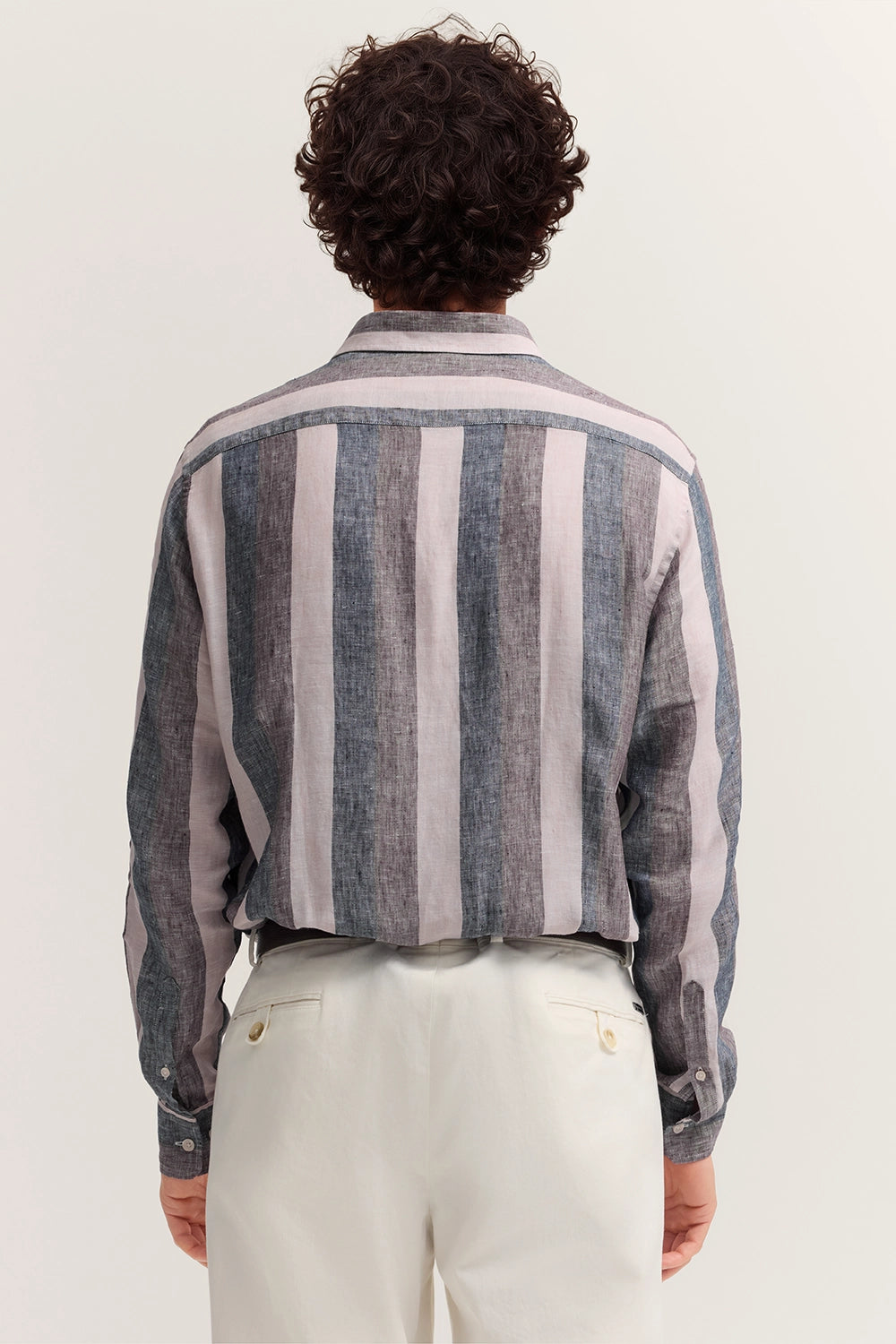 BUGATTI BOLD STRIPE LINEN L/S SHIRT 18909E