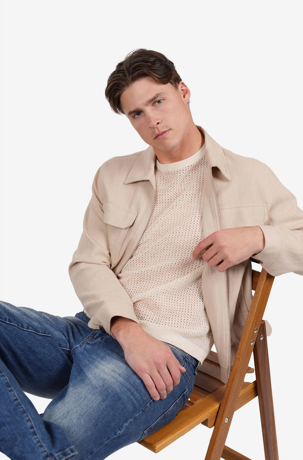 JAMES HARPER COTTON ZIP FRONT BOMBER JACKET JHJ164