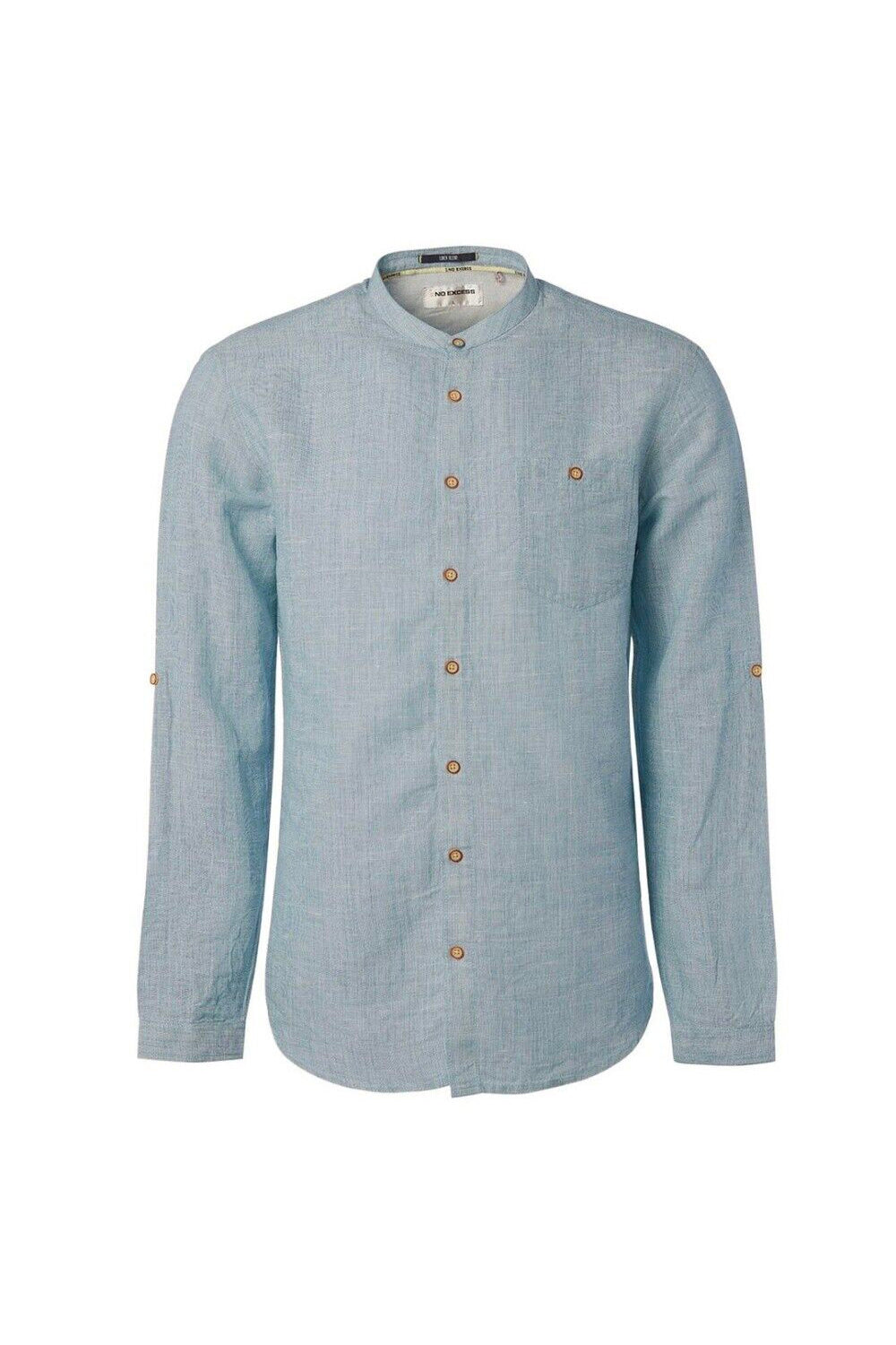 NO EXCESS GRANDAD COLLAR L/S LINEN BLEND L/S SHIRT 19450211SN