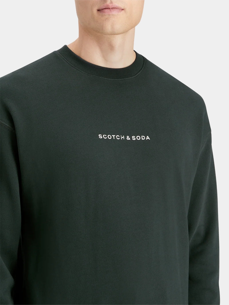 SCOTCH & SODA LOGO FRONT CHEST CREW SWEATSHIRT COMM179195