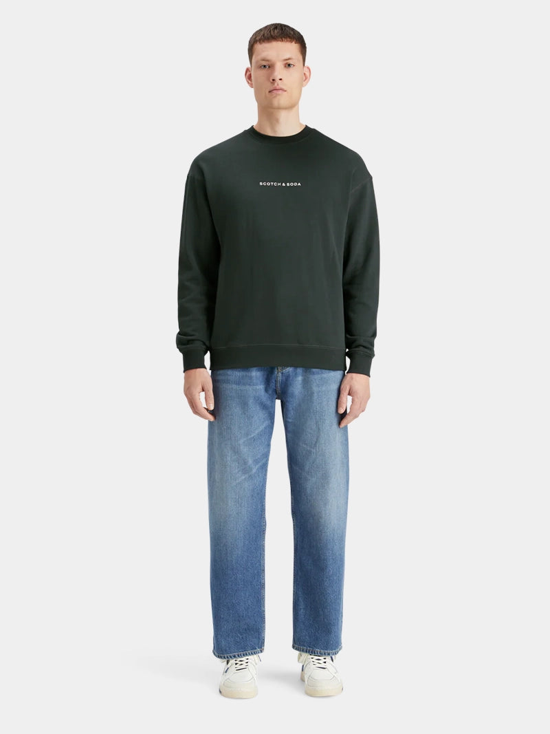 SCOTCH & SODA LOGO FRONT CHEST CREW SWEATSHIRT COMM179195