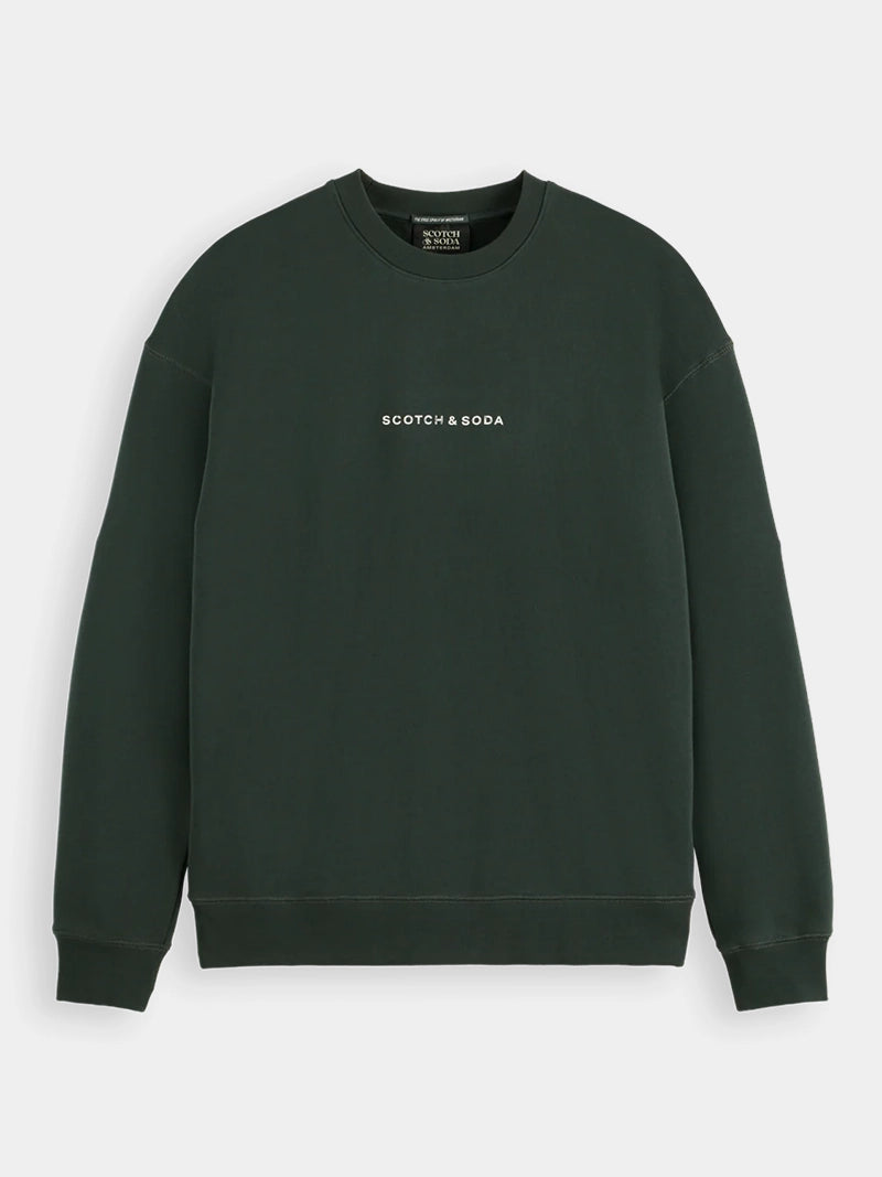 SCOTCH & SODA LOGO FRONT CHEST CREW SWEATSHIRT COMM179195
