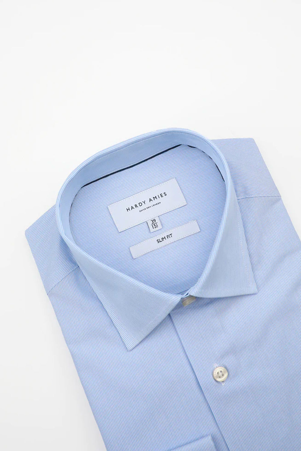 HARDY AMIES SLIM FIT FINE STRIPE DRESS SHIRT HA432SF