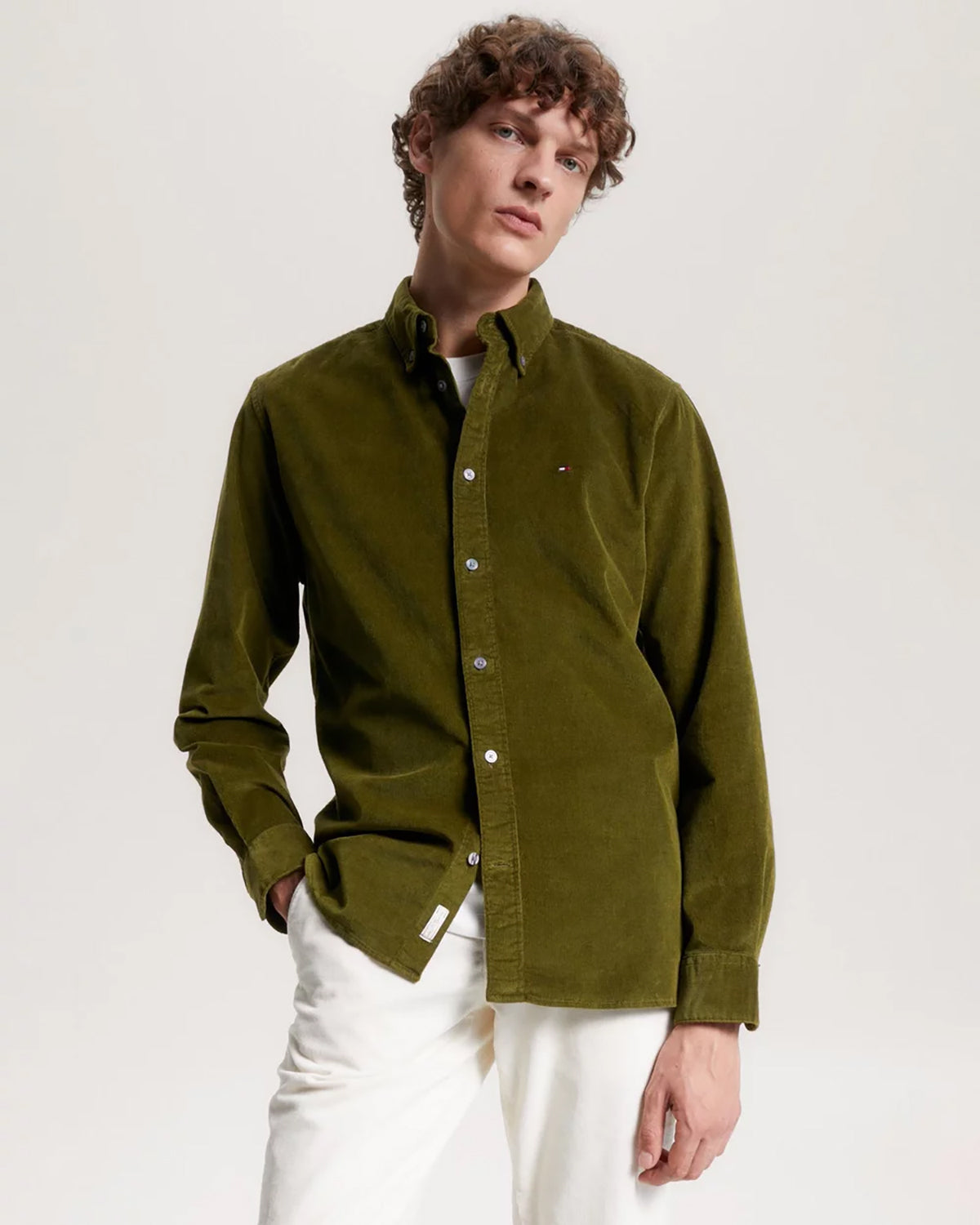 TOMMY HILFIGER FLEX CODUROY REGULAR FIT L/S SHIRT MW0MW32931