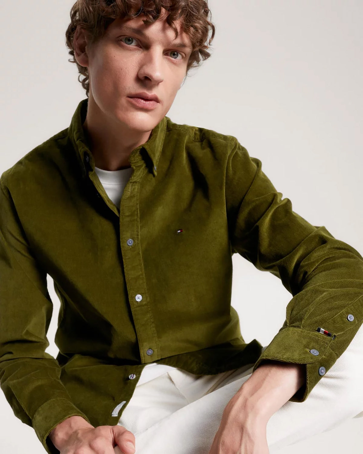 TOMMY HILFIGER FLEX CODUROY REGULAR FIT L/S SHIRT MW0MW32931