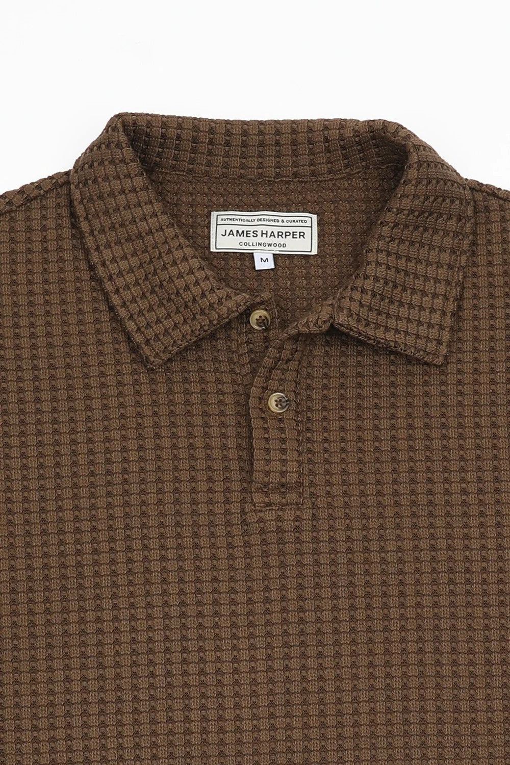 JAMES HARPER COTTON WAFFLE S/S 3 BUTTON POLO JHK90