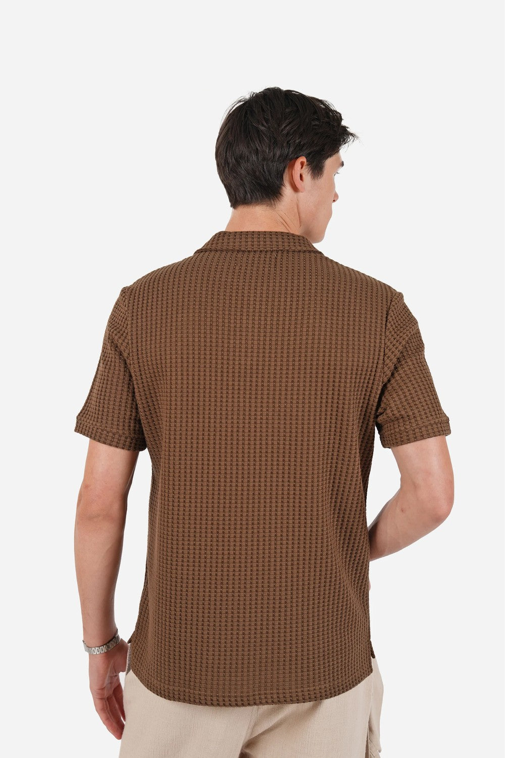 JAMES HARPER COTTON WAFFLE S/S 3 BUTTON POLO JHK90