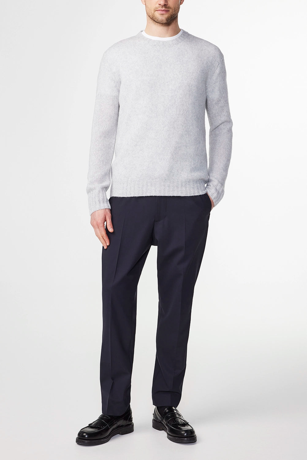 NN07 LEE ITALIAN MERINO WOOL BLEND CREW NECK KNIT 6598
