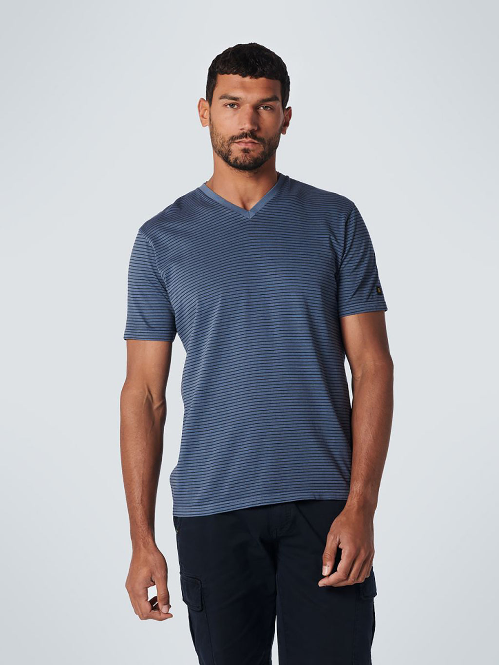 NO EXCESS STRIPE V-NECK T-SHIRT 19350320