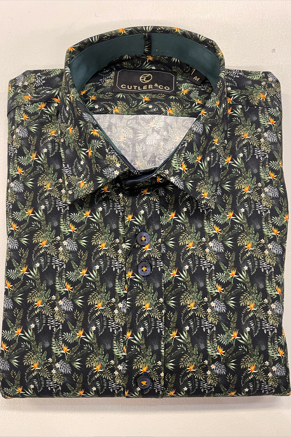 CUTLER & CO NIGEL L/S STRETCH COTTON PRINT SHIRT CW21207