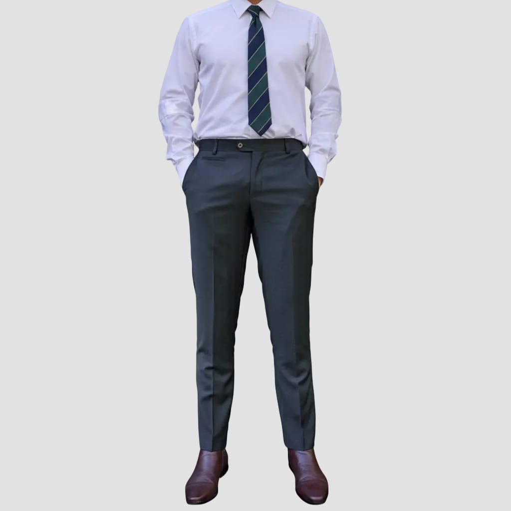 Savile Row Jesse Paz Merino Wool Suit Trouser ST01GLA in sage at Hartfords Menswear