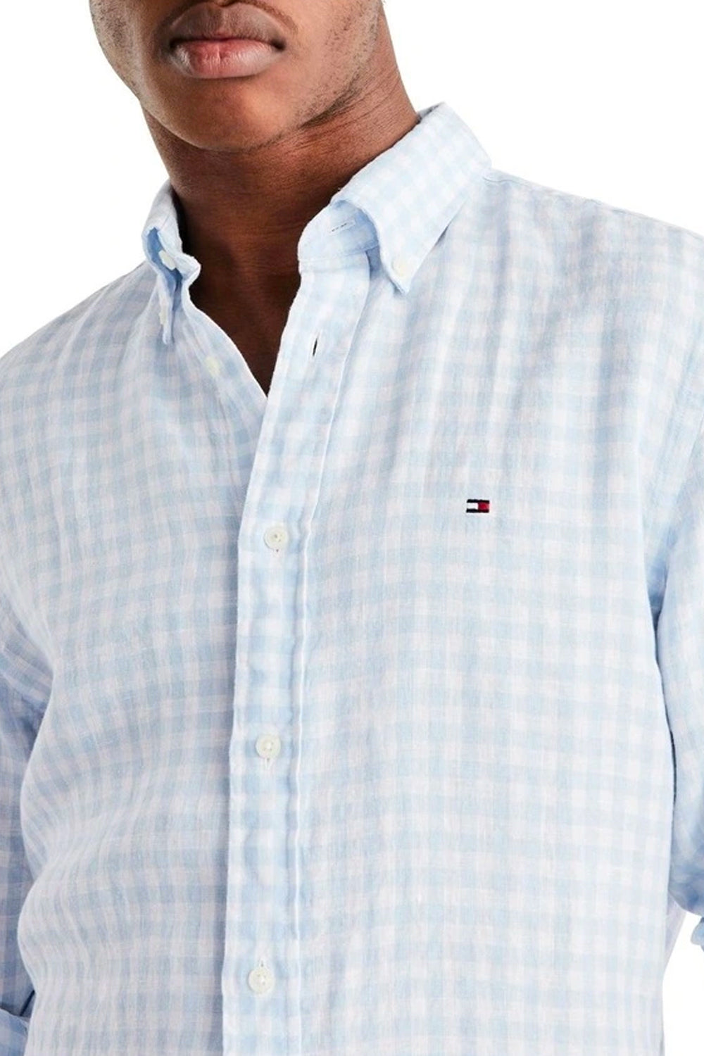 TOMMY HILFIGER PREMIUM LINEN L/S GINGHAM CHECK SHIRT MW0MW33894