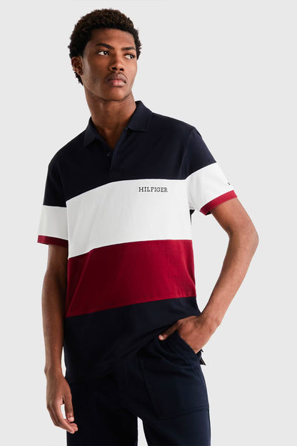 TOMMY HILFIGER WCC COLOUR BLOCK REG FIT POLO MW0MW33218