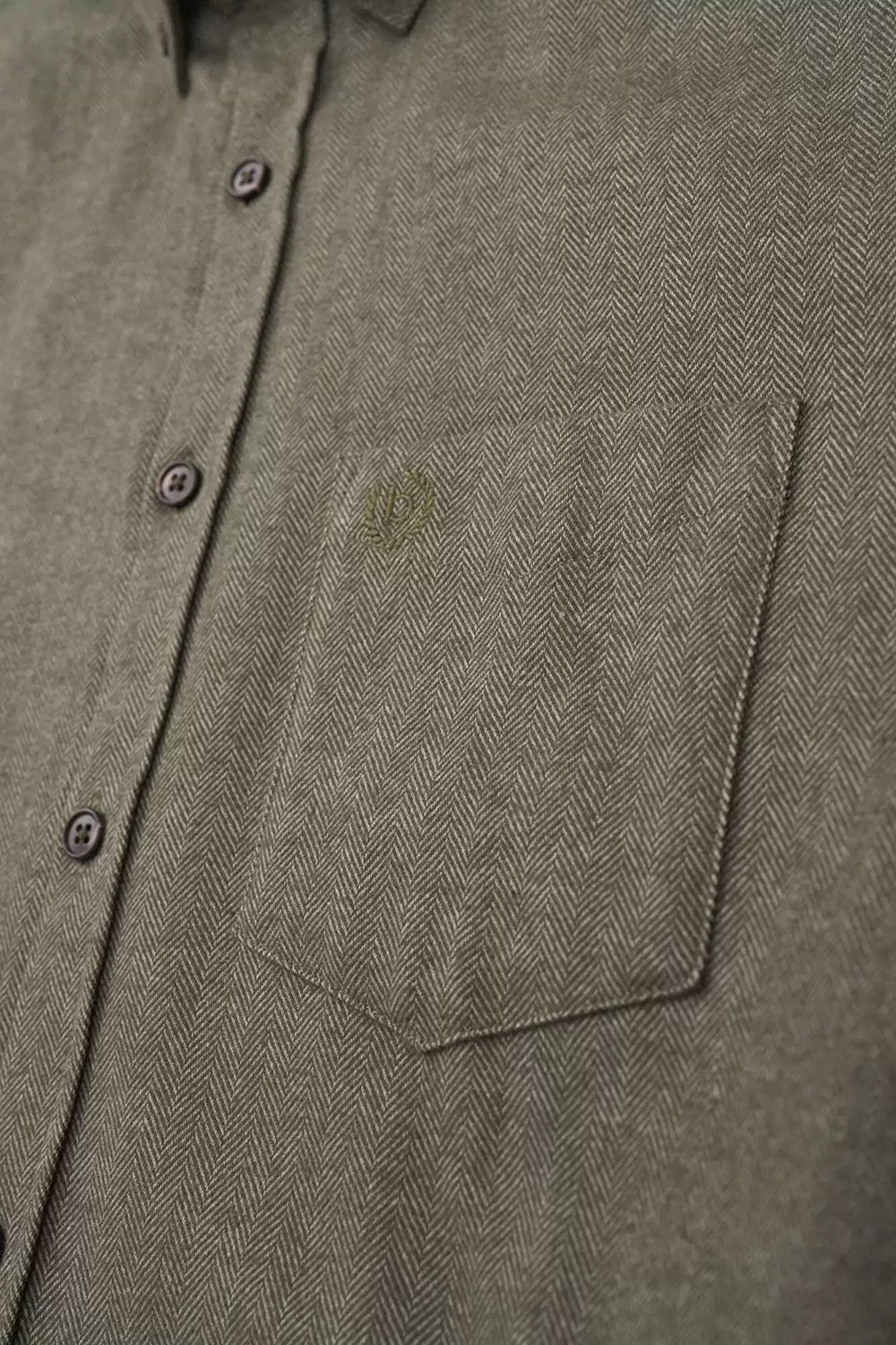 BUGATTI HERRINGBONE COTTON L/S SHIRT 68311B