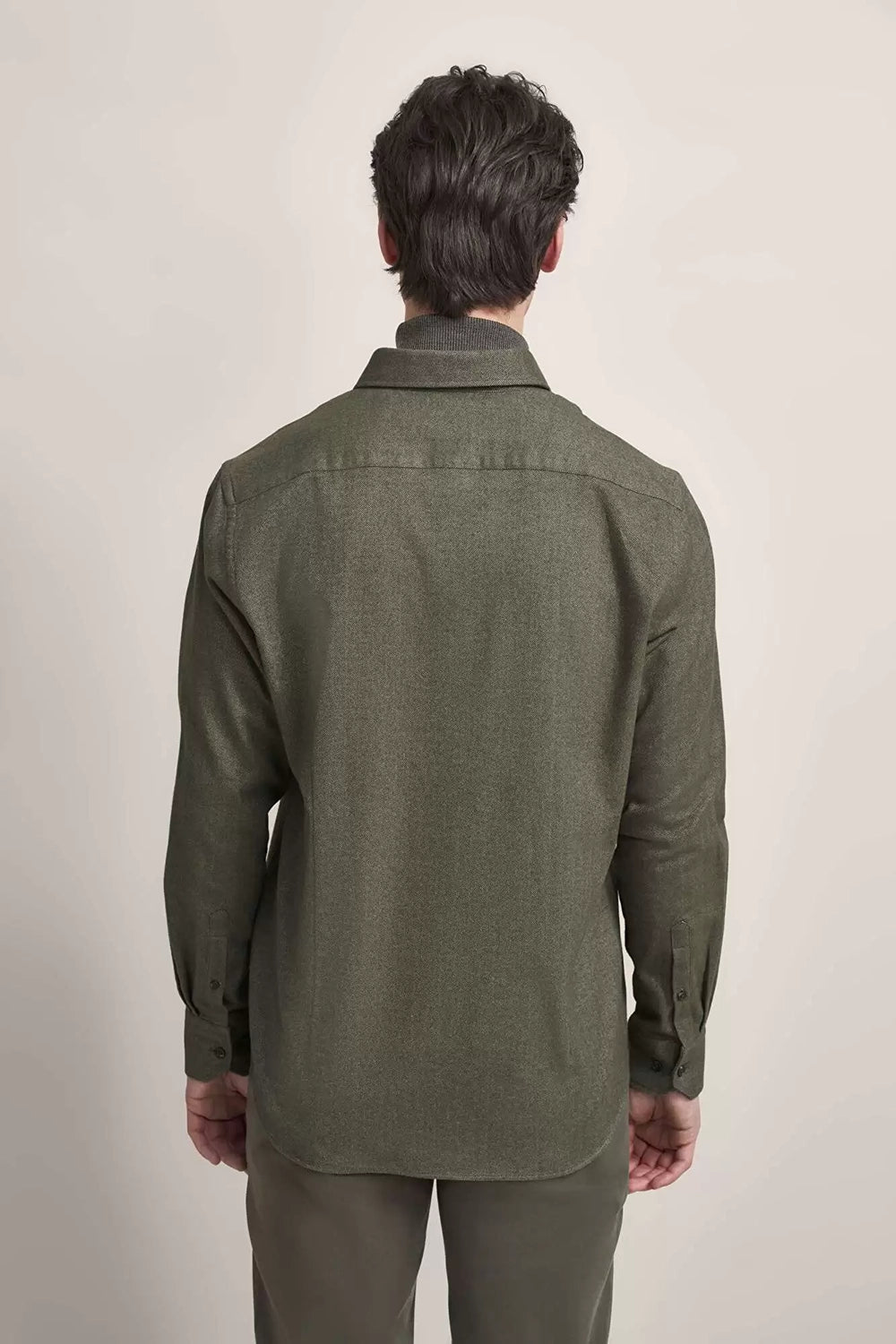 BUGATTI HERRINGBONE COTTON L/S SHIRT 68311B