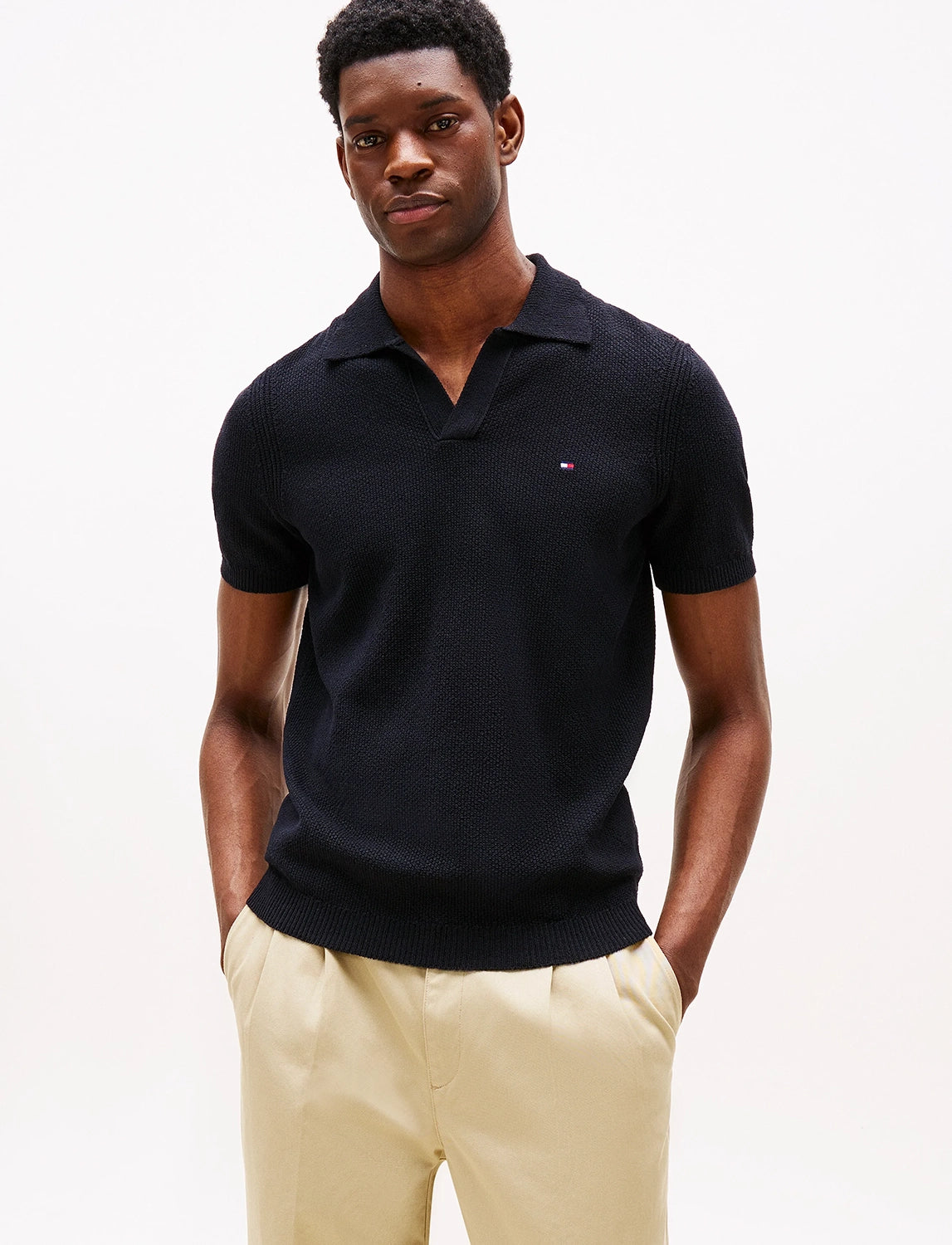 TOMMY HILFIGER KNIT TEXTURED S/S POLO MW0MW39531