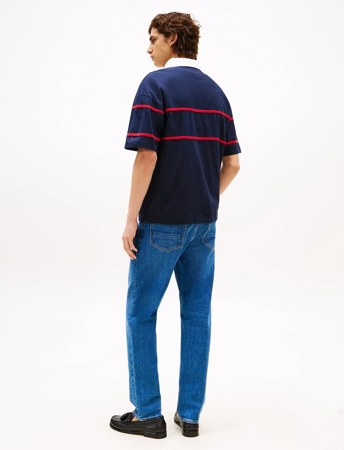 TOMMY HILFIGER AMERICANA COLOURBLOCK EMBROIDERED S/S RUGBY MW0MW39868