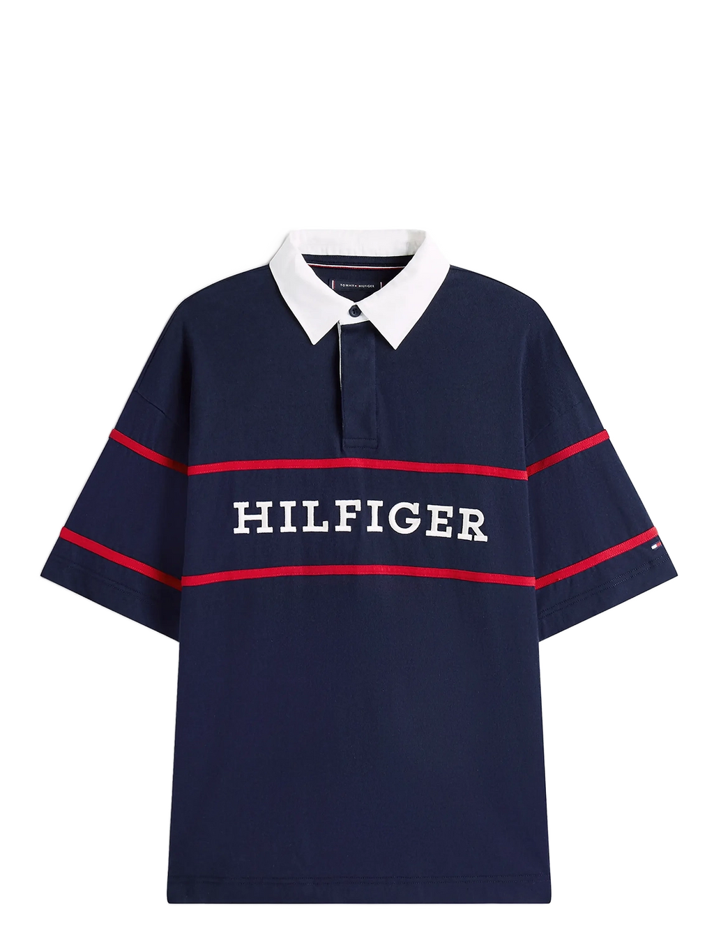 TOMMY HILFIGER AMERICANA COLOURBLOCK EMBROIDERED S/S RUGBY MW0MW39868