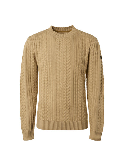 NXS CREW NECK CABLE KNIT PULLOVER