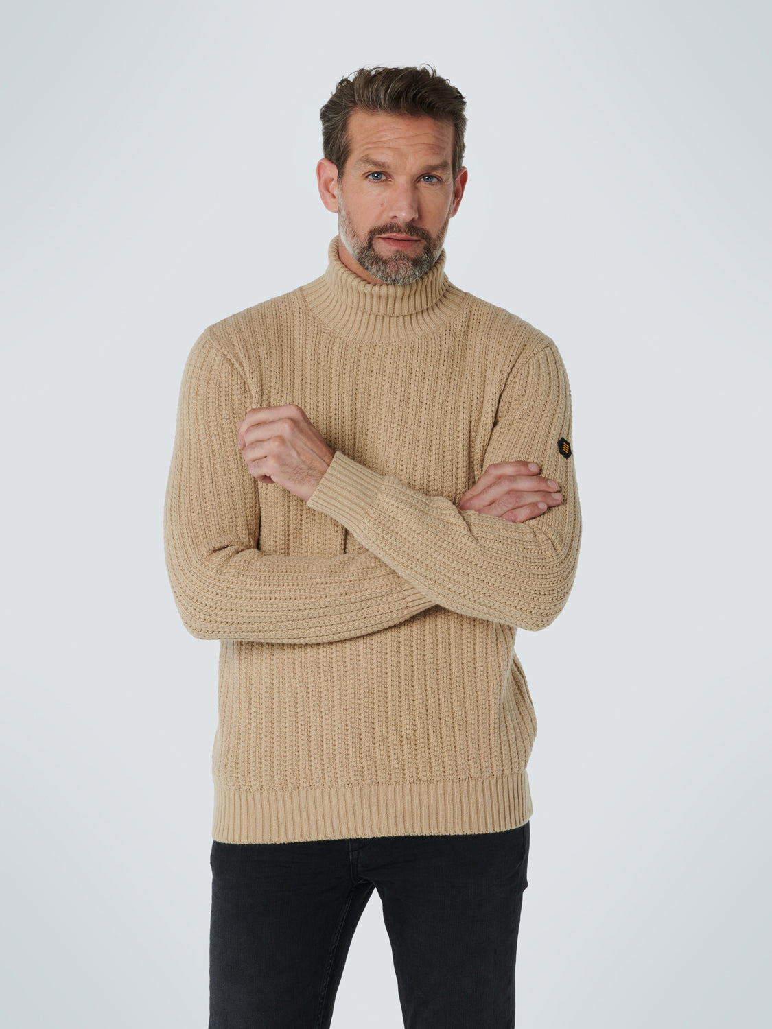 NXS JAQUARD RIB ROLLNECK KNIT