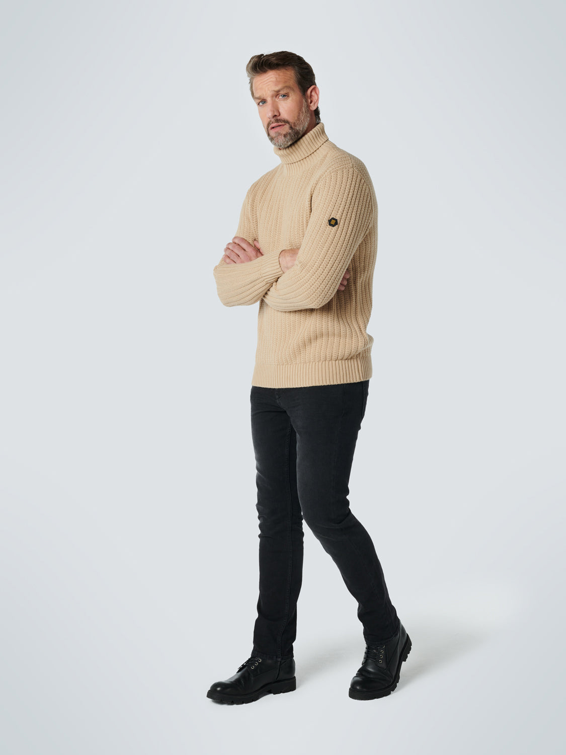 NXS JAQUARD RIB ROLLNECK KNIT