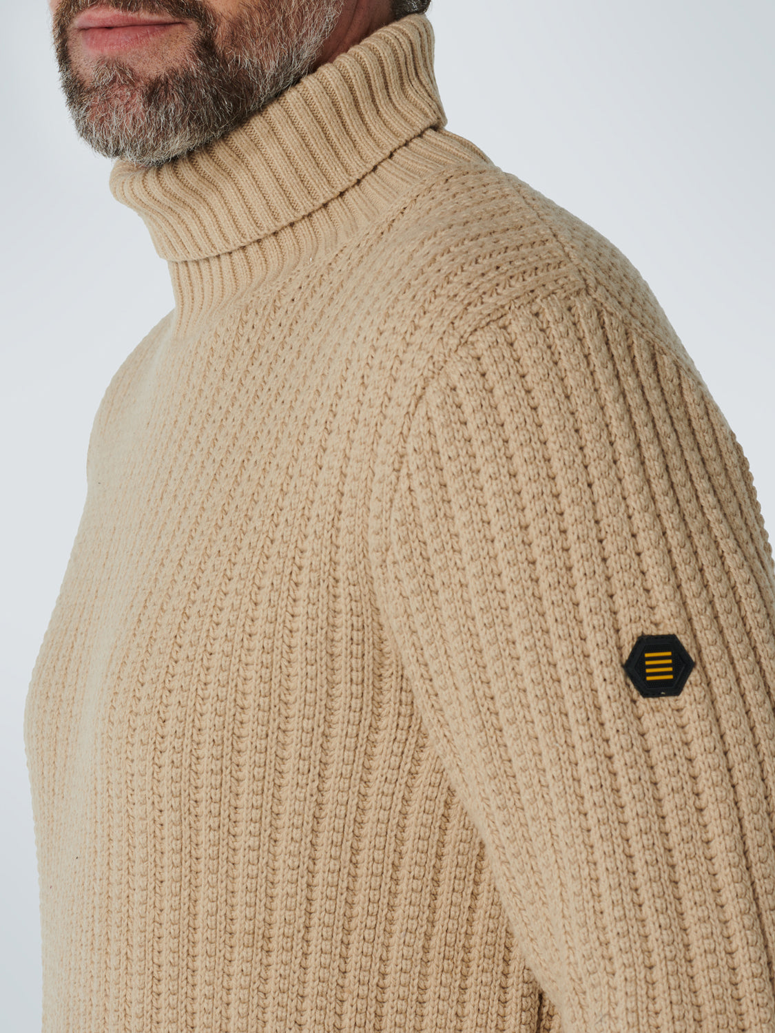NXS JAQUARD RIB ROLLNECK KNIT