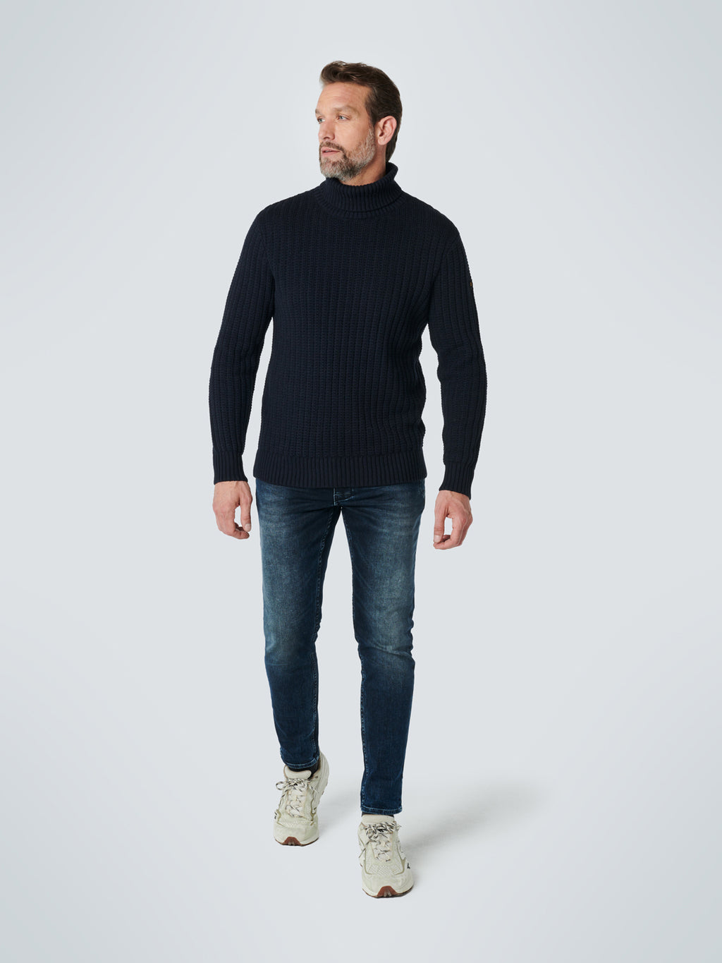NXS JAQUARD RIB ROLLNECK KNIT