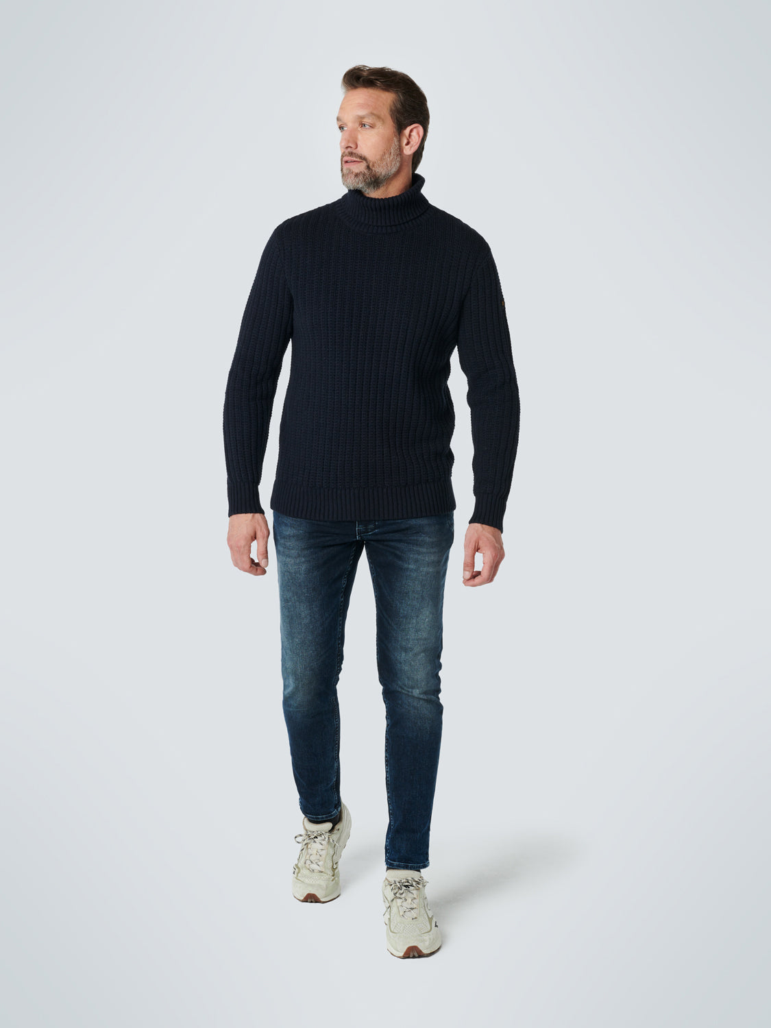 NXS JAQUARD RIB ROLLNECK KNIT