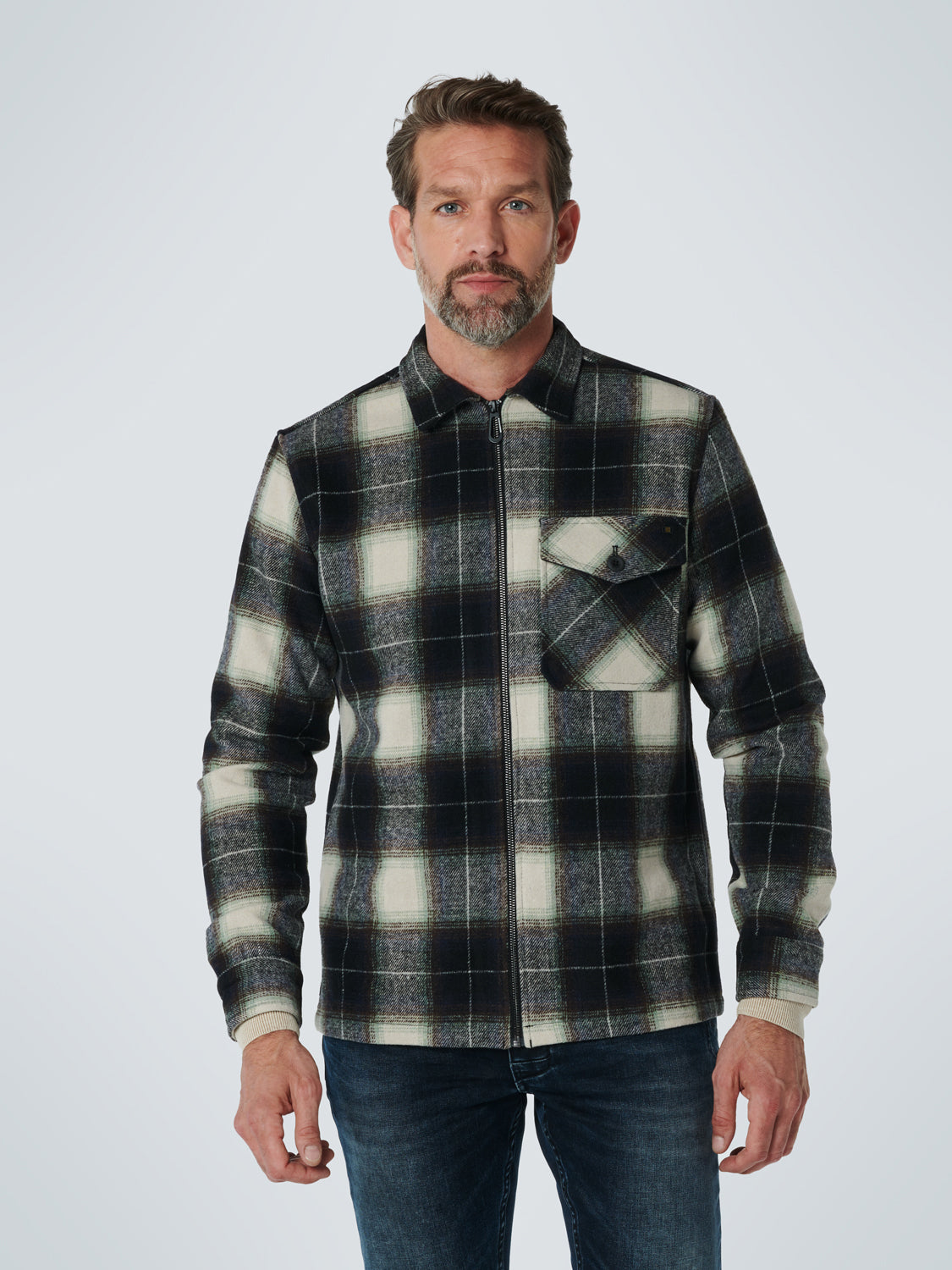 NXS FLANNEL CHECK ZIP THRU OVERSHIRT