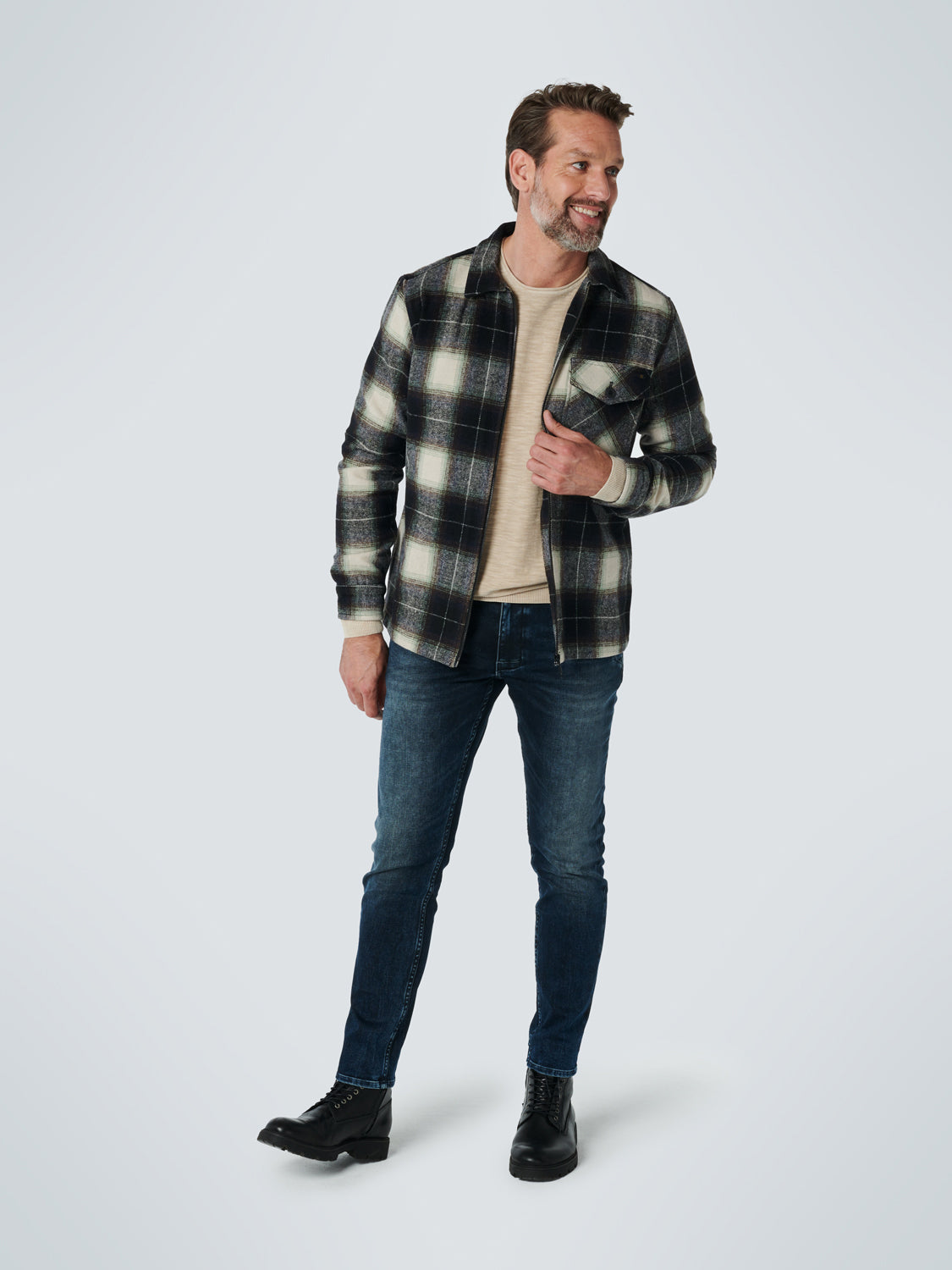 NXS FLANNEL CHECK ZIP THRU OVERSHIRT