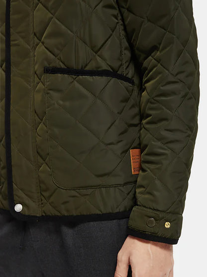 SAS CORD TRIM QUILTED JACKET