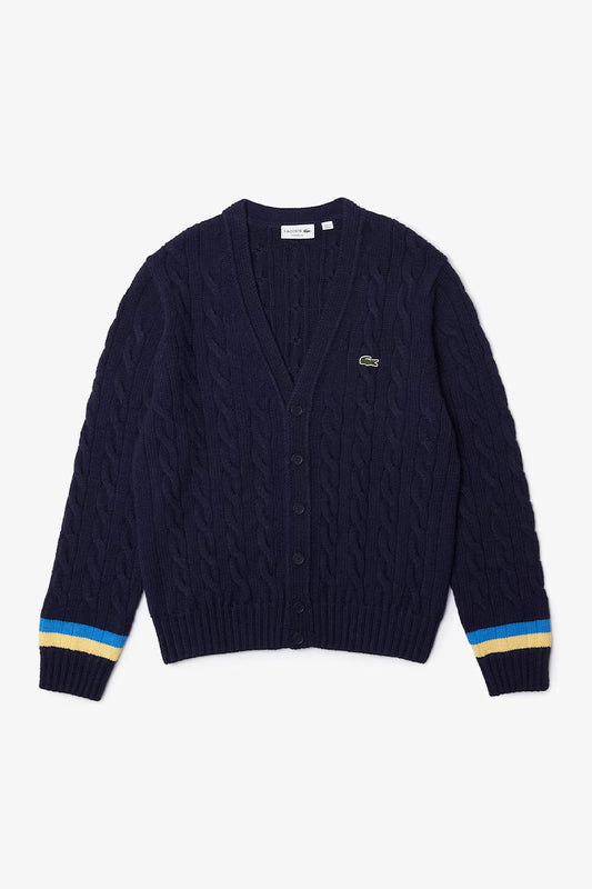 LACAH0534 ESSENTIALS CABLE KNIT CARDIGAN