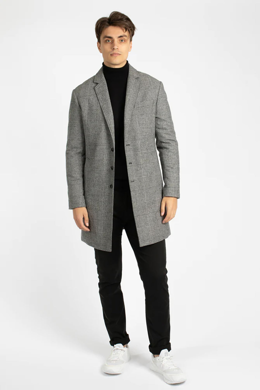 JAMES HARPER PUPPYTOOTH CHECK OVERCOAT JHJ84
