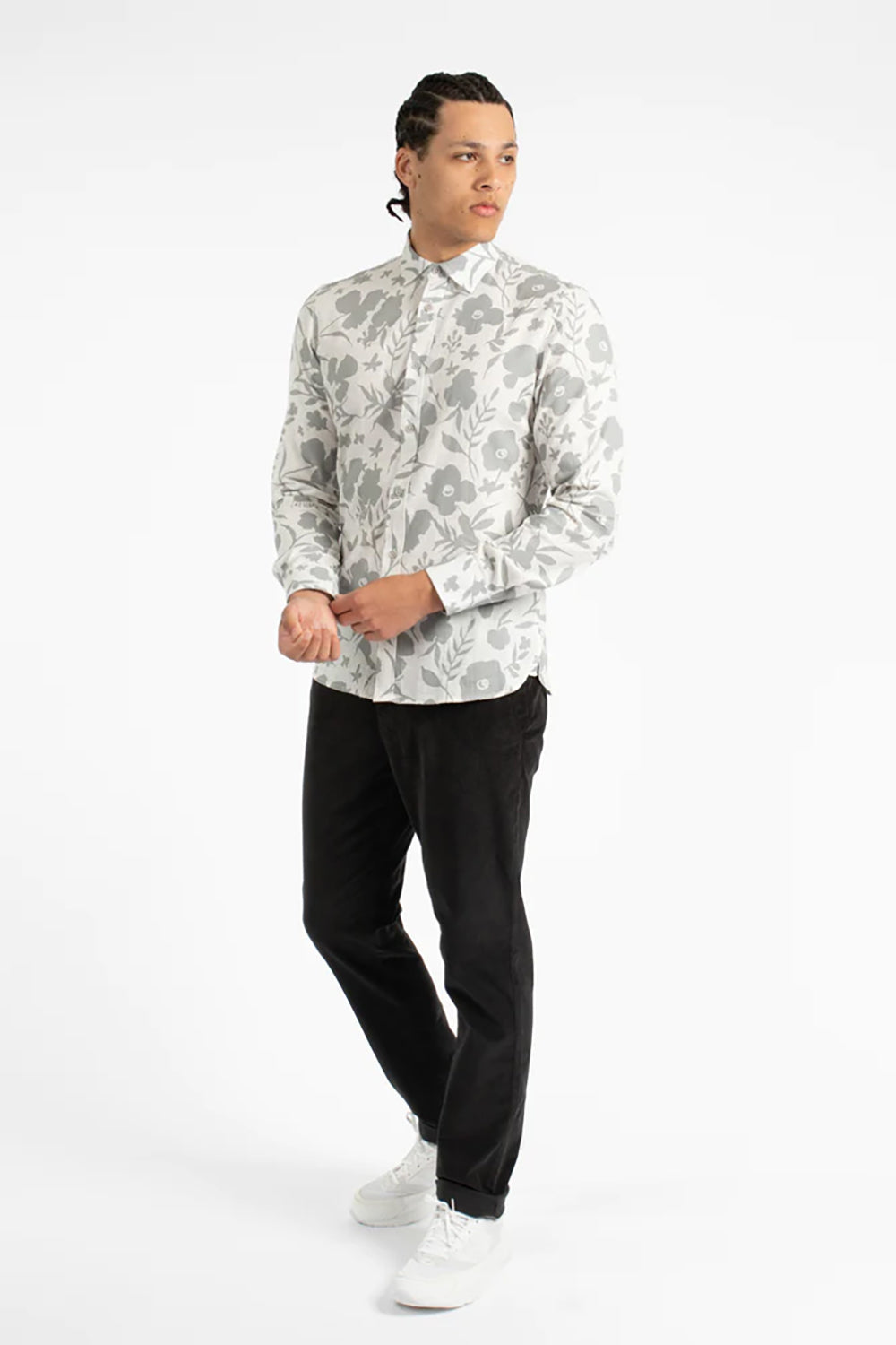 JH FLORAL COTTON FLANNEL L/S SHIRT