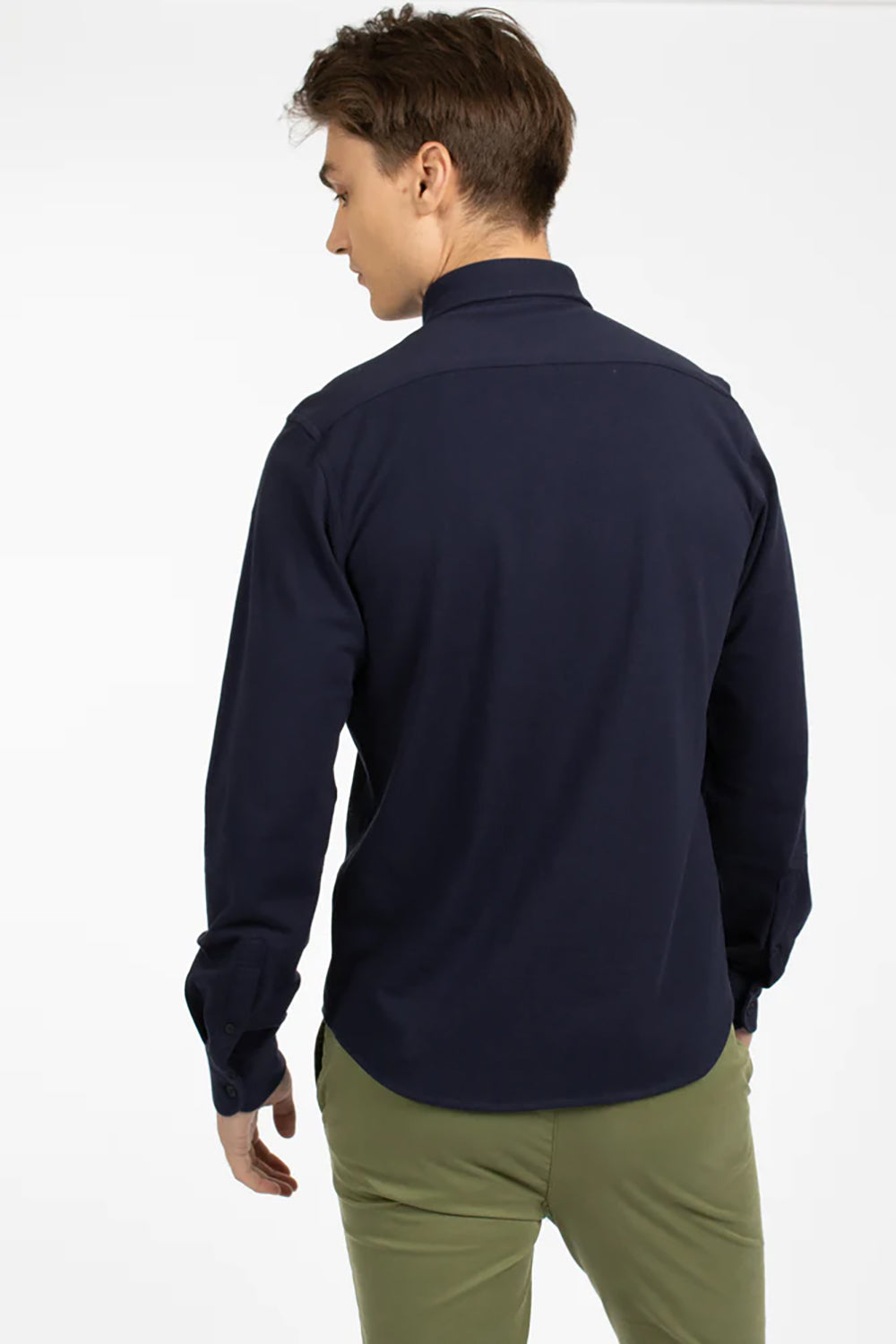 JAMES HARPER PIQUE KNITTED L/S COTTON SHIRT JHS483