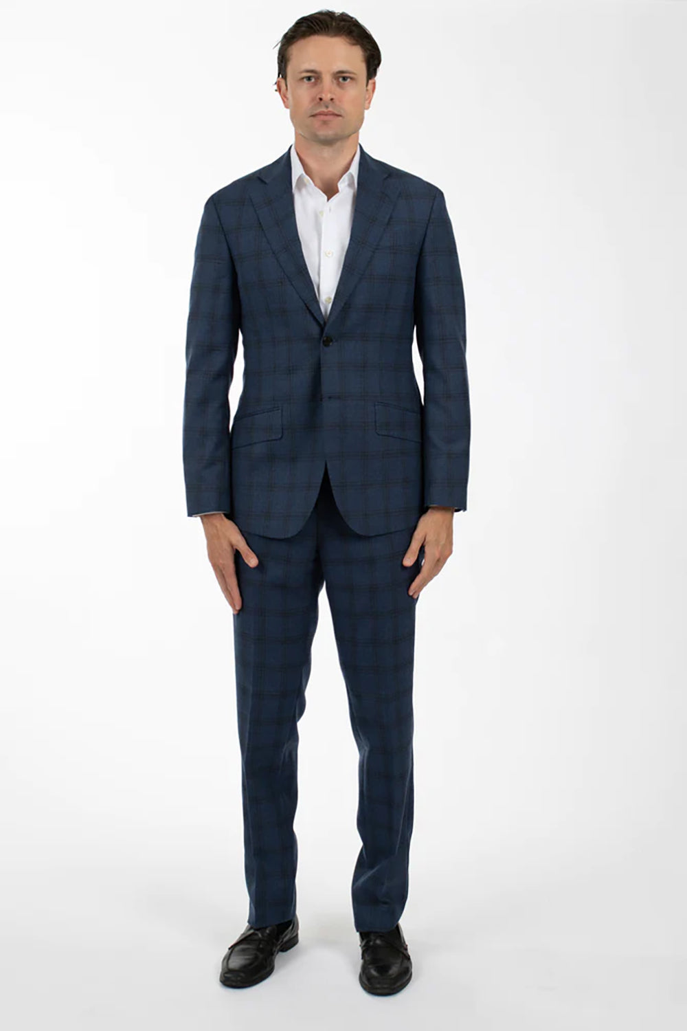 Blue Window Pane Check Suit - Haig-Harrison's Men's Hire and Tailoring