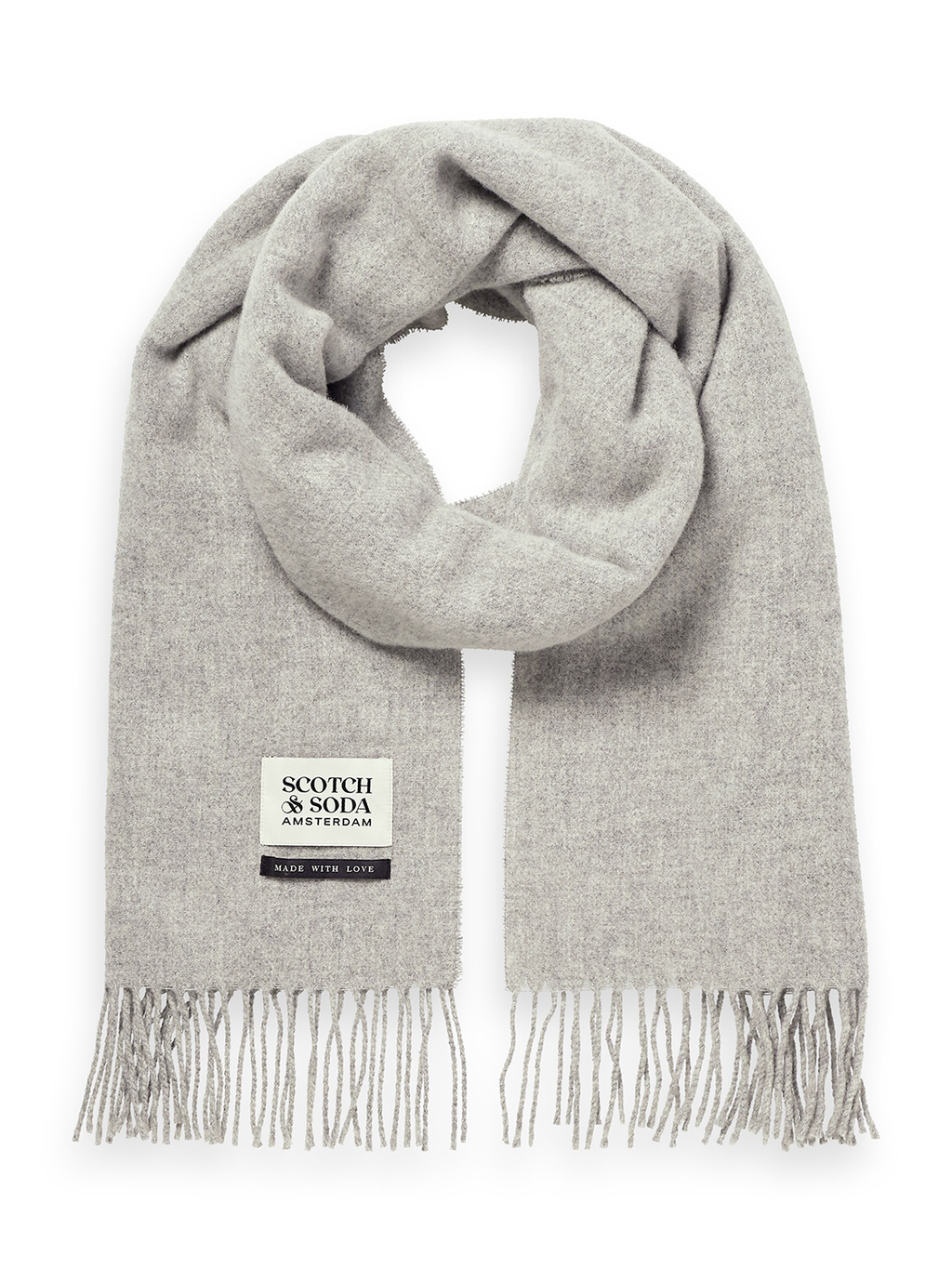 SCOTCH & SODA VIRGIN WOOL FRINGED SCARF SAS169440