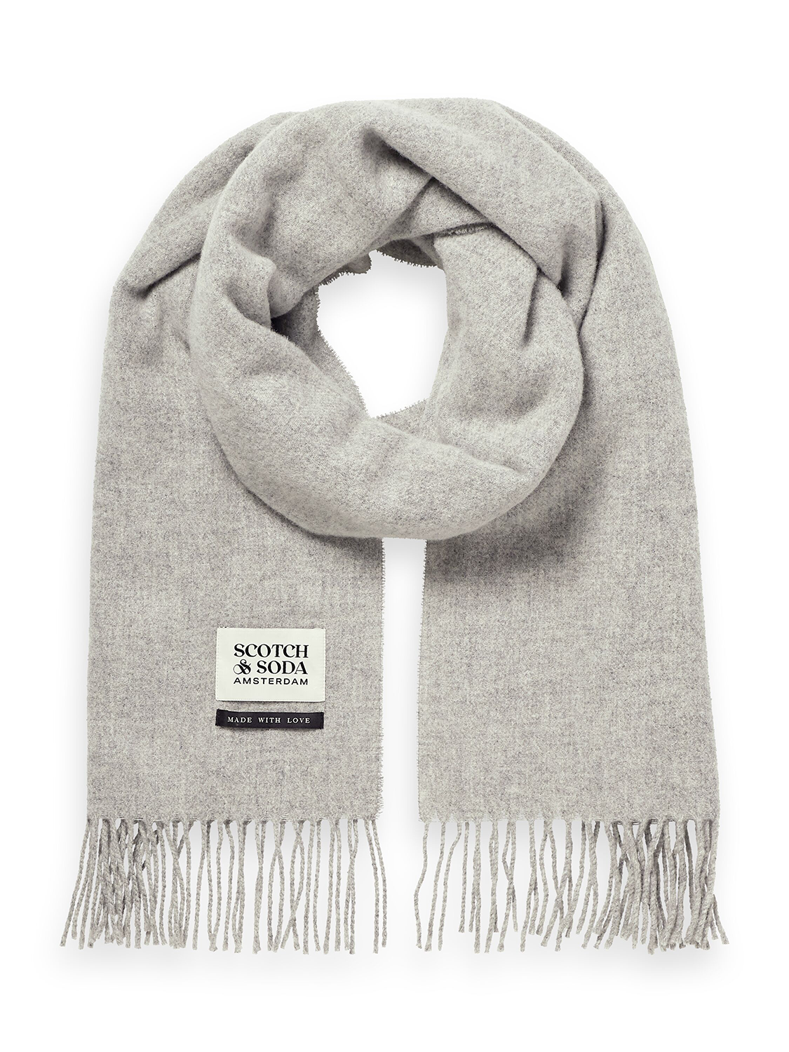 SCOTCH & SODA VIRGIN WOOL FRINGED SCARF SAS169440