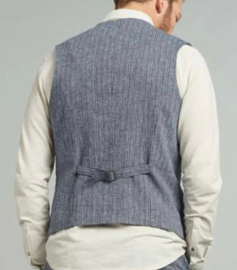 DSZ STRIPE LINEN WAISTCOAT