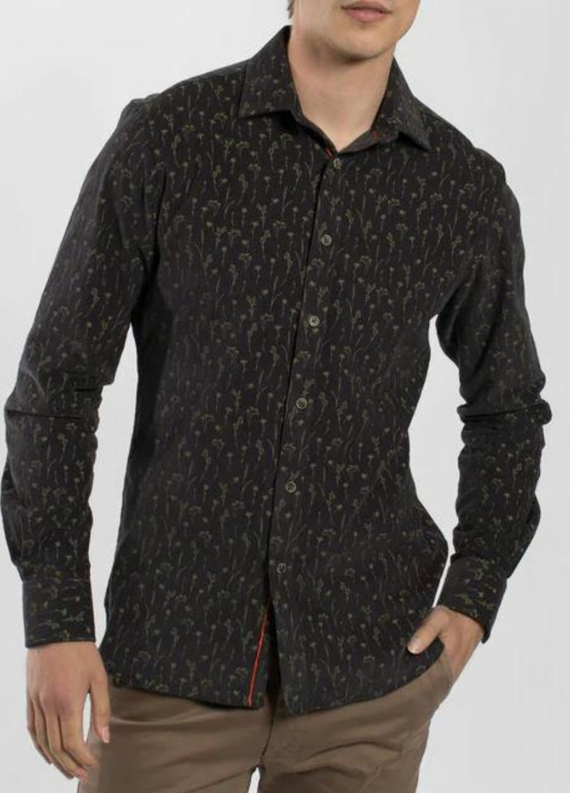 JH L/S PRINTED CORDUROY SHIRT