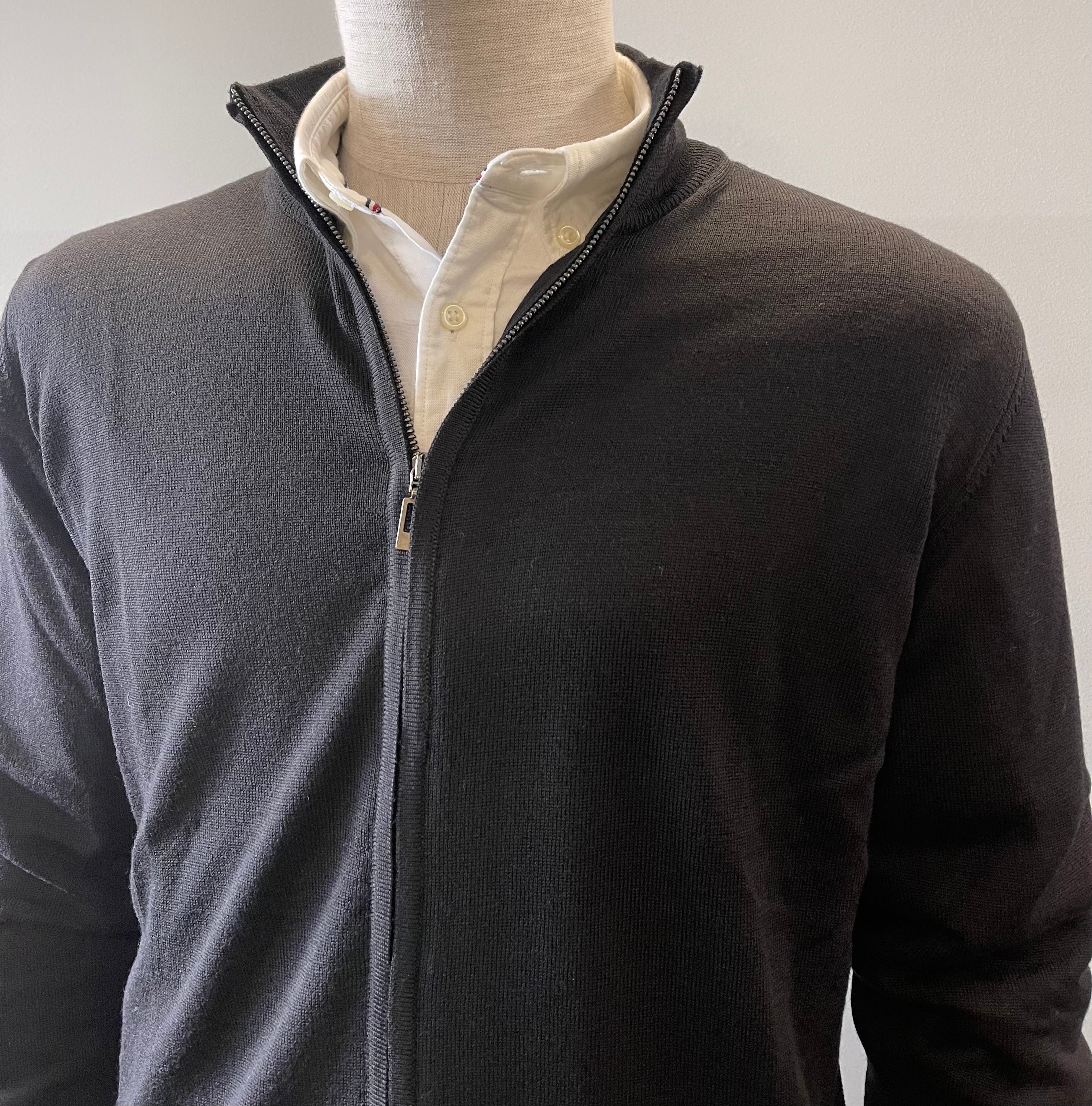 WOOL FULL ZIP KNIT