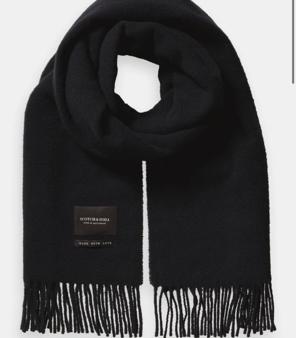SAS FRINGED WOOL SCARF