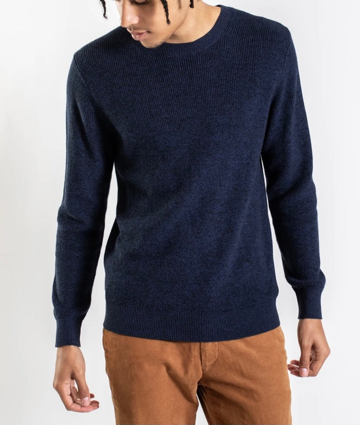 RIB CREW NECK KNIT