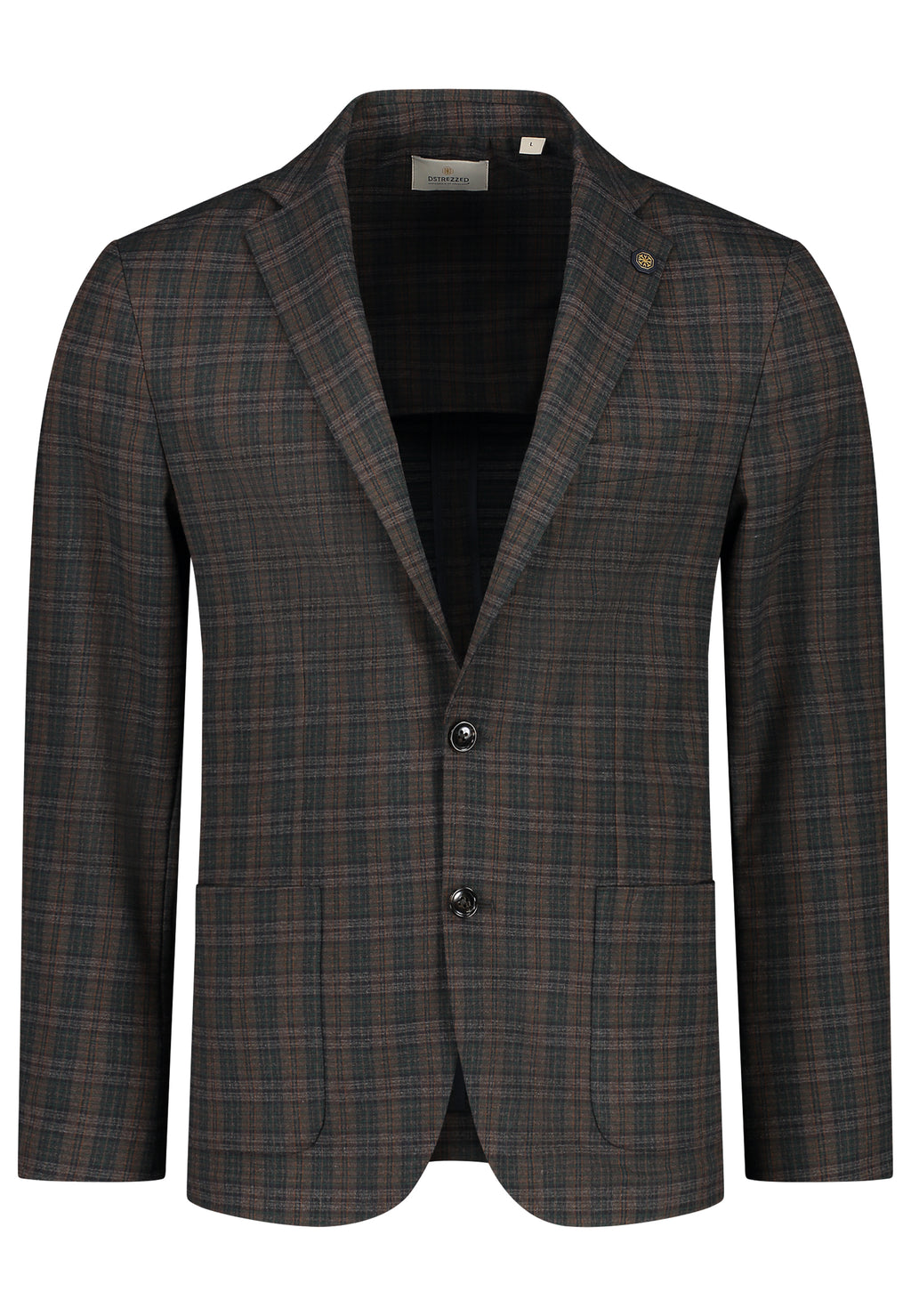 DSZ BRUSHED CHECK STRETCH BLAZER