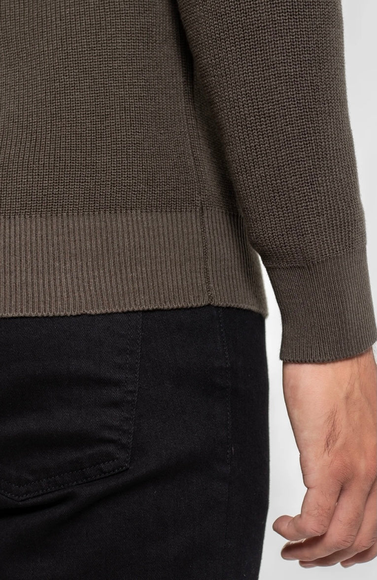 RIB CREW NECK KNIT