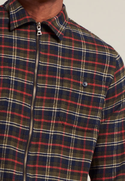 DSZ ZIP FLANNEL CHECK SHIRT JACKET